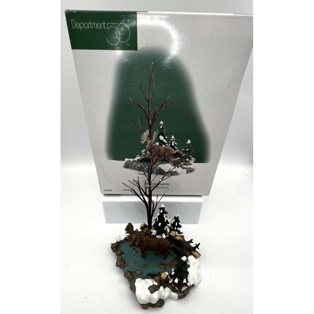 Department 56 Village Accessories- Moose in the Marsh Retired 1998 52742 Boxed
